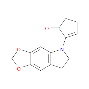 2-Cyclopenten-1-one, 2-(6,7-dihydro-5H-1,3-dioxolo[4,5-f]indol-5-yl)-