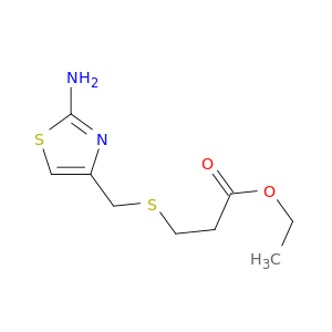 Propanoic acid, 3-[[(2-amino-4-thiazolyl)methyl]thio]-, ethyl ester