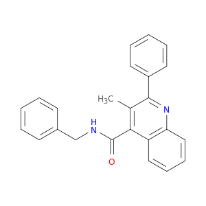 4-Quinolinecarboxamide, 3-methyl-2-phenyl-N-(phenylmethyl)-