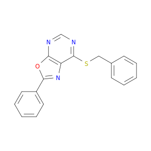 Oxazolo[5,4-d]pyrimidine,2-phenyl-7-[(phenylmethyl)thio]-