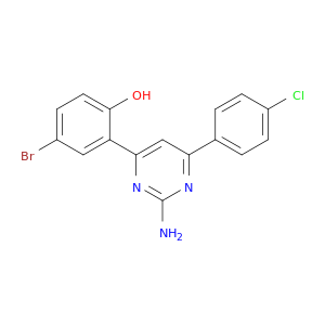 Phenol, 2-[2-amino-6-(4-chlorophenyl)-4-pyrimidinyl]-4-bromo-