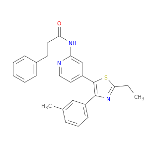 N-[4-[2-乙基-4-(3-甲基苯基)-1,3-噻唑-5-基]-2-吡啶基]-3-苯基丙酰胺