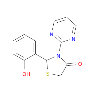 4-Thiazolidinone, 2-(2-hydroxyphenyl)-3-(2-pyrimidinyl)-