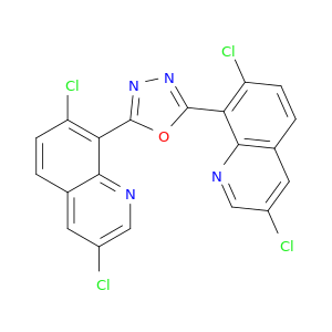 Quinoline, 8,8'-(1,3,4-oxadiazole-2,5-diyl)bis[3,7-dichloro-