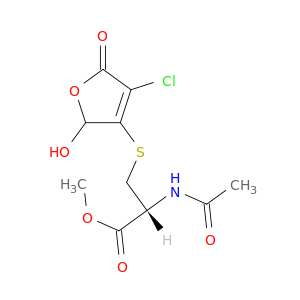 L-Cysteine,N-acetyl-S-(4-chloro-2,5-dihydro-2-hydroxy-5-oxo-3-furanyl)-, methyl ester