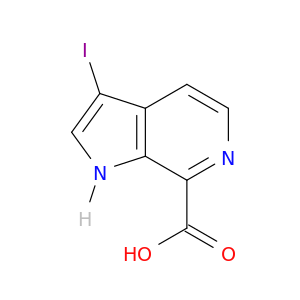3-碘-1H-吡咯烷[2,3-C]吡啶-7-羧酸