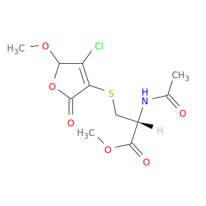 L-Cysteine,N-acetyl-S-(4-chloro-2,5-dihydro-5-methoxy-2-oxo-3-furanyl)-, methyl ester