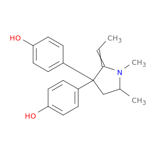 Phenol, 4,4'-(2-ethylidene-1,5-dimethyl-3-pyrrolidinylidene)bis-