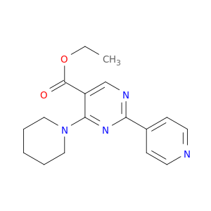 5-Pyrimidinecarboxylic acid, 4-(1-piperidinyl)-2-(4-pyridinyl)-, ethyl ester