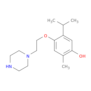 Phenol, 2-methyl-5-(1-methylethyl)-4-[2-(1-piperazinyl)ethoxy]-