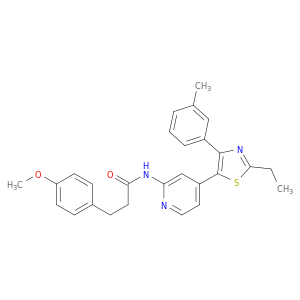 N-[4-[2-ETHYL-4-(3-METHYLPHENYL)-1,3-THIAZOL-5-YL]-2-PYRIDYL]-3-(4-METHOXYPHENYL)PROPIONAMIDE