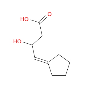 Butanoic acid, 4-cyclopentylidene-3-hydroxy-
