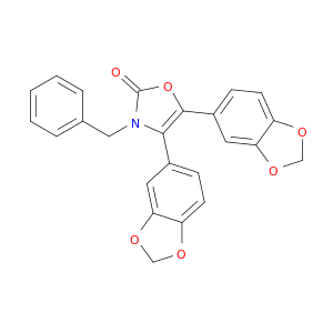 2(3H)-Oxazolone, 4,5-bis(1,3-benzodioxol-5-yl)-3-(phenylmethyl)-