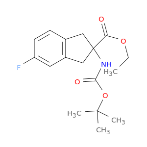 Ethyl 2-((tert-butoxycarbonyl)amino)-5-fluoro-2,3-dihydro-1H-indene-2-carboxylate