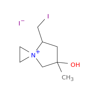 3-Azoniaspiro[2.4]heptane, 6-hydroxy-4-(iodomethyl)-6-methyl-, iodide