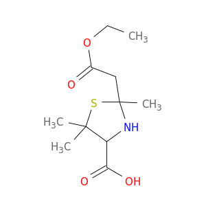 2-(2-ethoxy-2-oxoethyl)-2,5,5-trimethyl-1,3-thiazolidine-4-carboxylic acid
