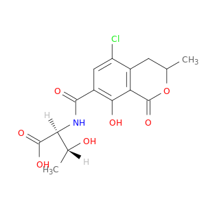 N-((5-CHLORO-8-HYDROXY-3-METHYL-1-OXO-7-ISOCHROMANYL)CARBONYL)THREONINE