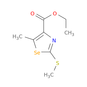 4-Selenazolecarboxylic acid, 5-methyl-2-(methylthio)-, ethyl ester