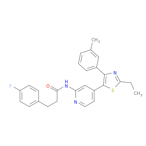 N-[4-[2-ETHYL-4-(3-METHYLPHENYL)-1,3-THIAZOL-5-YL]-2-PYRIDYL]-3-(4-FLUOROPHENYL)PROPIONAMIDE