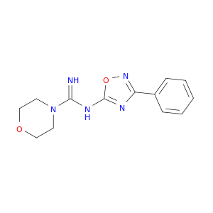 4-Morpholinecarboximidamide, N-(3-phenyl-1,2,4-oxadiazol-5-yl)-