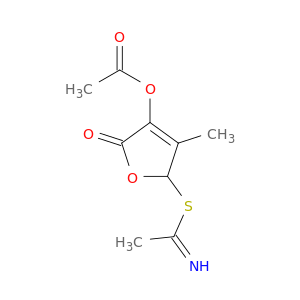 Ethanimidothioic acid,4-(acetyloxy)-2,5-dihydro-3-methyl-5-oxo-2-furanyl ester