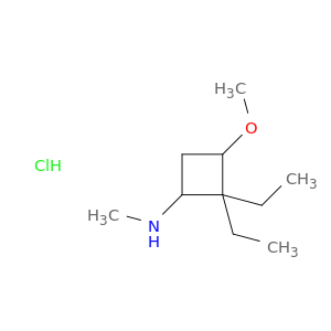 2,2-diethyl-3-methoxy-N-methylcyclobutan-1-amine hydrochloride