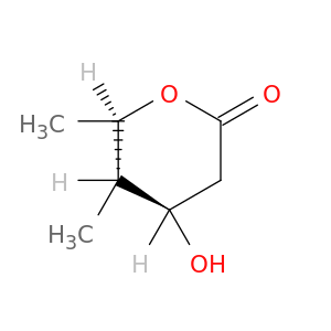 2H-Pyran-2-one, tetrahydro-4-hydroxy-5,6-dimethyl-, (4R,5S,6R)-