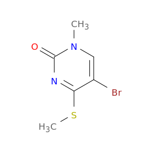 2(1H)-Pyrimidinone, 5-bromo-1-methyl-4-(methylthio)-