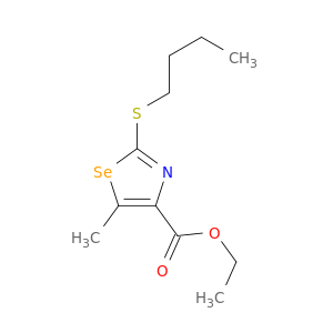 4-Selenazolecarboxylic acid, 2-(butylthio)-5-methyl-, ethyl ester
