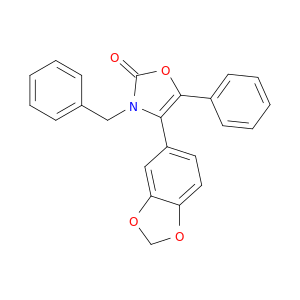 2(3H)-Oxazolone, 4-(1,3-benzodioxol-5-yl)-5-phenyl-3-(phenylmethyl)-