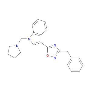 3-Benzyl-5-(1-(pyrrolidin-1-ylmethyl)-1H-indol-3-yl)-1,2,4-oxadiazole