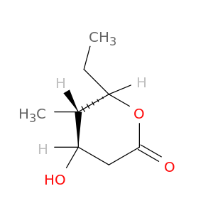 2H-Pyran-2-one, 6-ethyltetrahydro-4-hydroxy-5-methyl-, (4R,5S,6R)-
