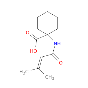 Cyclohexanecarboxylic acid, 1-[(3-methyl-1-oxo-2-butenyl)amino]-