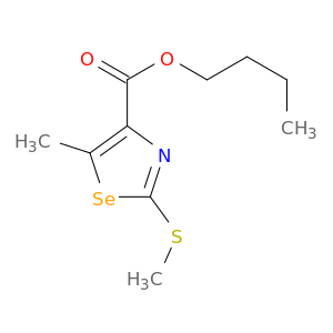 4-Selenazolecarboxylic acid, 5-methyl-2-(methylthio)-, butyl ester