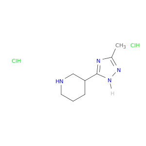 哌啶,3-(3-甲基-1H-1,2,4-三唑-5-基)-,盐酸盐(1：2)