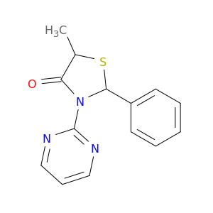 4-Thiazolidinone, 5-methyl-2-phenyl-3-(2-pyrimidinyl)-
