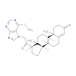 21-[6-(methylsulfanyl)-7h-purin-7-yl]pregn-4-ene-3,20-dione