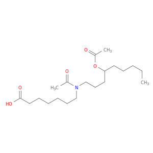 Heptanoic acid, 7-[acetyl[4-(acetyloxy)nonyl]amino]-