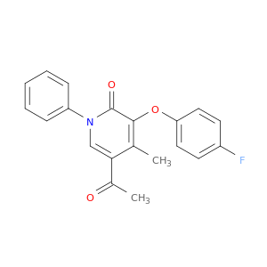 2(1H)-Pyridinone, 5-acetyl-3-(4-fluorophenoxy)-4-methyl-1-phenyl-