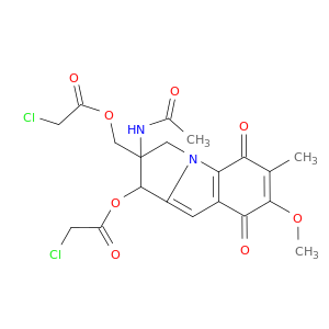 Acetic acid, chloro-,[2-(acetylamino)-1-[(chloroacetyl)oxy]-2,3,5,8-tetrahydro-7-methoxy-6-methyl-5,8-dioxo-1H-pyrrolo[1,2-a]indol-2-yl]methylester (9CI)
