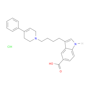 1H-Indole-5-carboxylicacid, 3-[4-(3,6-dihydro-4-phenyl-1(2H)-pyridinyl)butyl]-, hydrochloride (1:1)
