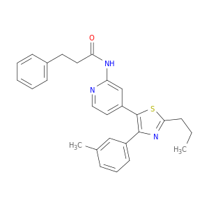 N-[4-[4-(3-METHYLPHENYL)-2-PROPYL-1,3-THIAZOL-5-YL]-2-PYRIDYL]-3-PHENYLPROPIONAMIDE