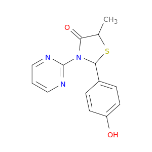 4-Thiazolidinone, 2-(4-hydroxyphenyl)-5-methyl-3-(2-pyrimidinyl)-