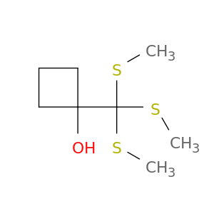 Cyclobutanol, 1-[tris(methylthio)methyl]-