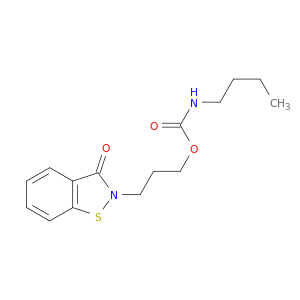 Carbamic acid, butyl-, 3-(3-oxo-1,2-benzisothiazol-2(3H)-yl)propyl ester (9CI)