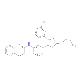 N-[4-[2-BUTYL-4-(3-METHYLPHENYL)-1,3-THIAZOL-5-YL]-2-PYRIDYL]-3-PHENYLPROPANAMIDE