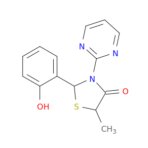 4-Thiazolidinone, 2-(2-hydroxyphenyl)-5-methyl-3-(2-pyrimidinyl)-