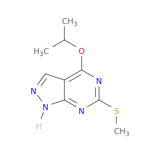 1H-Pyrazolo[3,4-d]pyrimidine, 4-(1-methylethoxy)-6-(methylthio)-