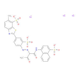 7-苯并噻唑磺酸,6-甲基-2-[4-[2-氧代-1-[[(4-磺酰-1-萘基)氨基]羰基]丙基]-3-硫苯基]-,钠盐(1：3)