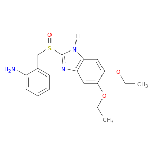 Benzenamine, 2-[[(5,6-diethoxy-1H-benzimidazol-2-yl)sulfinyl]methyl]-